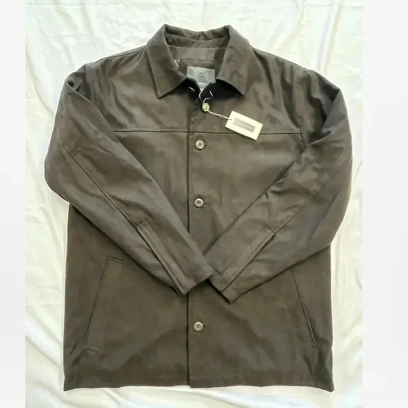 Nexus Apparel Brown Faux Suede Lined Jacket Size Small - Picture 8 of 14